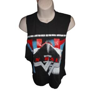 Van Halen Live On Tour 2015 Cut Off Band Tank Top Sleeveless Tee Rock Shirt